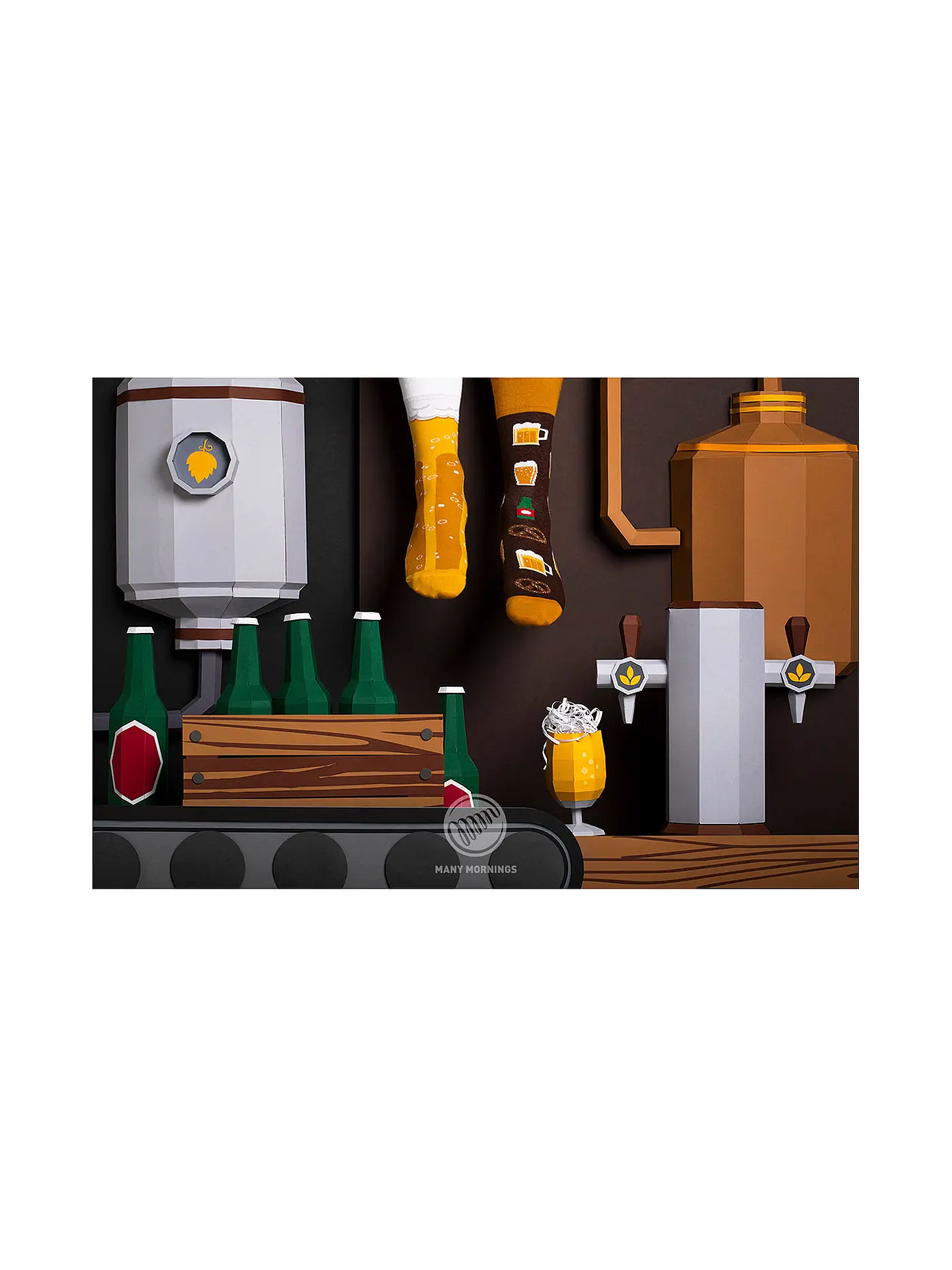 MANY MORNINGS | Herren Socken CRAFT BEER orange | 